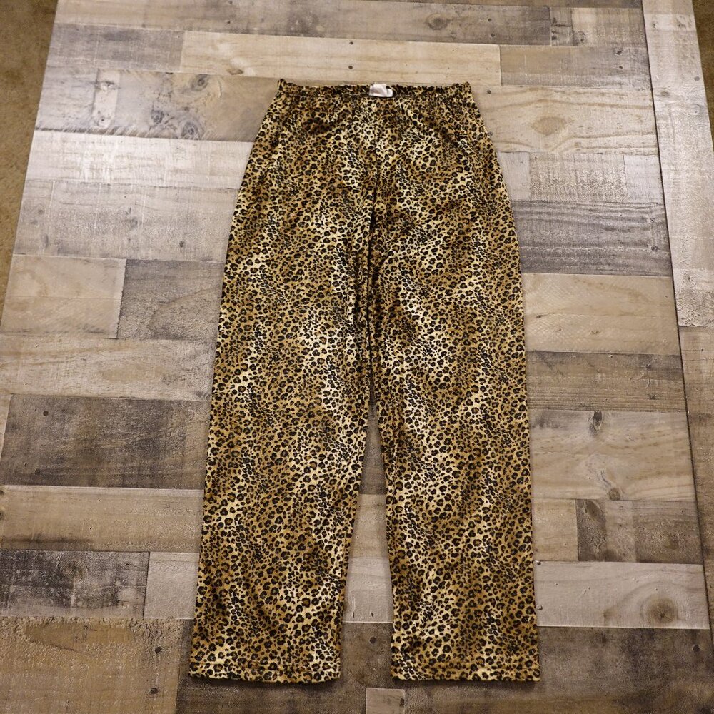 Punk rockers leopard print lounge pants women's extra large sexy logo pull on